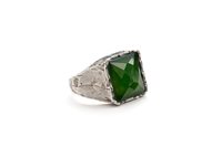 Ring Antracite Man Anelli in Silver Pietre dure A35 RE VERDE - A35 RE VERDE